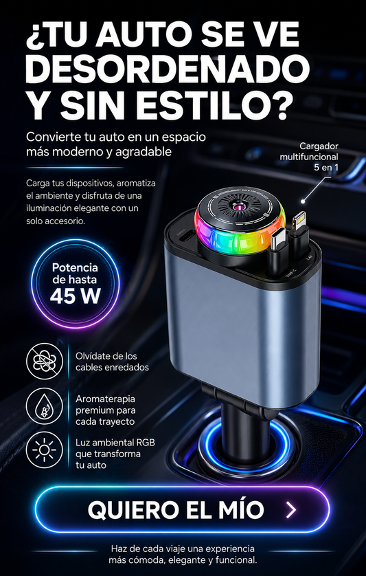 CARGADOR 5 EN 1 CON AROMATIZANTE